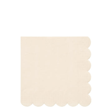 Servetten - cream simply eco L - Meri Meri